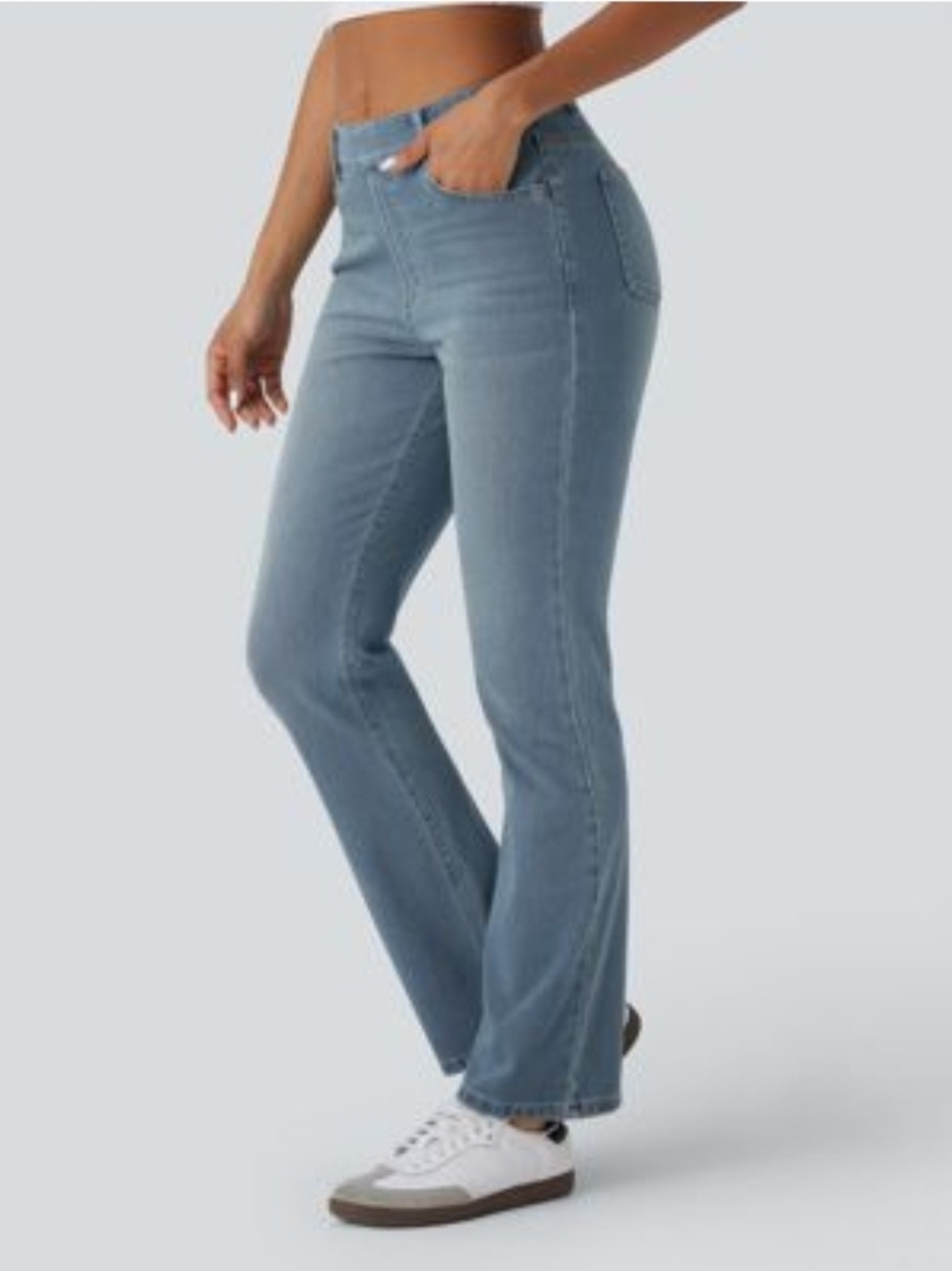 HALARA Light Blue Flare Jeans
